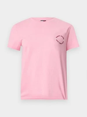 T-shirt z nadrukiem Tommy Jeans różowy