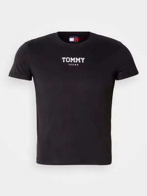 T-shirt z nadrukiem Tommy Jeans czarny