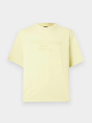 T-shirt z nadrukiem Tommy Jeans żółty