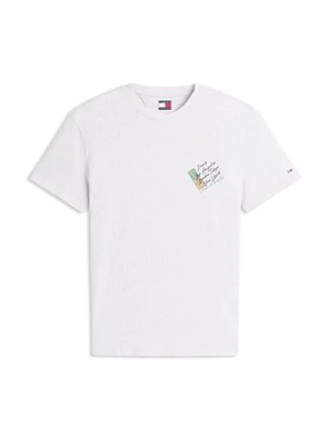 T-shirt z nadrukiem Tommy Jeans jasnoszary