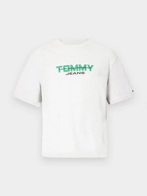 T-shirt z nadrukiem Tommy Jeans jasnoszary
