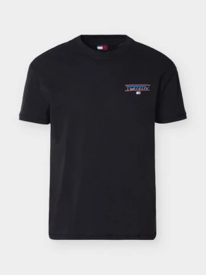 T-shirt z nadrukiem Tommy Jeans czarny