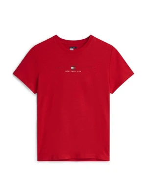 T-shirt z nadrukiem Tommy Jeans czerwony