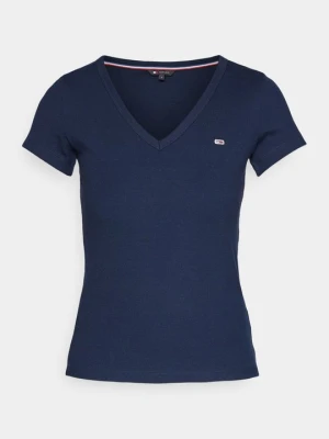 T-shirt z nadrukiem Tommy Jeans granatowy