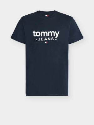 T-shirt z nadrukiem Tommy Jeans granatowy