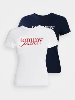 T-shirt z nadrukiem Tommy Jeans granatowy