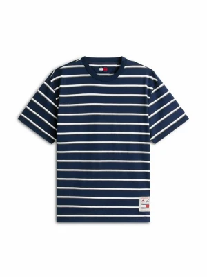 T-shirt z nadrukiem Tommy Jeans granatowy