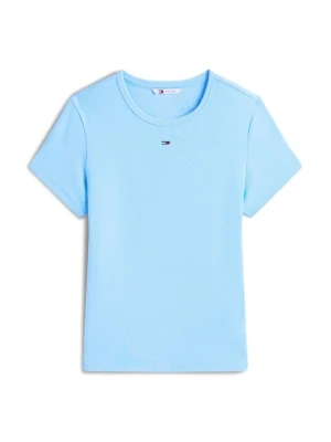 T-shirt z nadrukiem Tommy Jeans jasnoniebieski