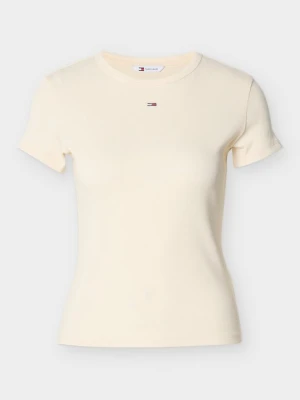 T-shirt z nadrukiem Tommy Jeans jasnożółty