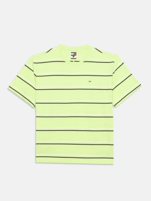 T-shirt z nadrukiem Tommy Jeans jasnożółty