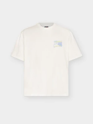 T-shirt z nadrukiem Tommy Jeans mleczny
