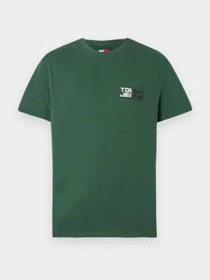 T-shirt z nadrukiem Tommy Jeans zielony
