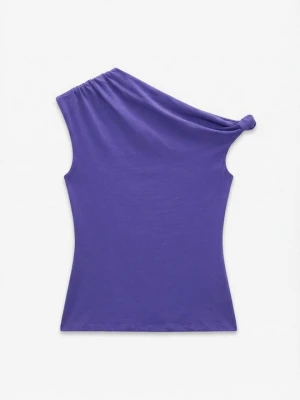 T-shirt z nadrukiem Topshop fioletowy