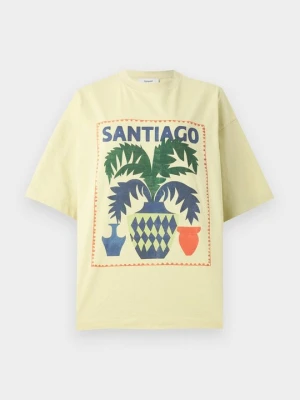 T-shirt z nadrukiem Topshop jasnozielony
