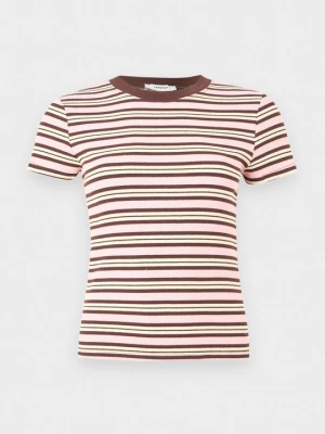 T-shirt z nadrukiem Topshop różowy