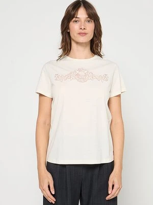 Zdjęcie produktu T-shirt z nadrukiem TWINSET mleczny