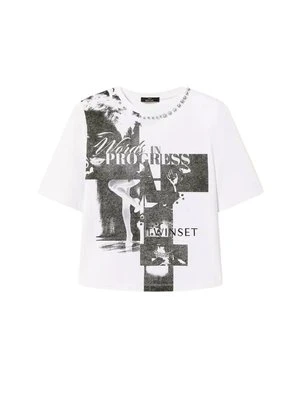 T-shirt z nadrukiem Twinset ACTITUDE