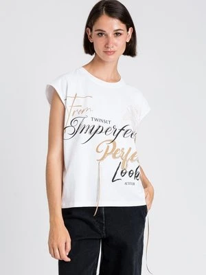 T-shirt z nadrukiem Twinset ACTITUDE