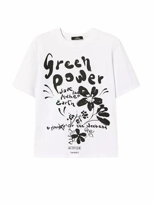 T-shirt z nadrukiem Twinset ACTITUDE