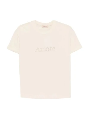 T-shirt basic TWINSET beżowy