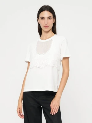 T-shirt z nadrukiem TWINSET biały