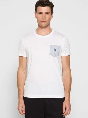 T-shirt z nadrukiem U.S. POLO ASSN. biały