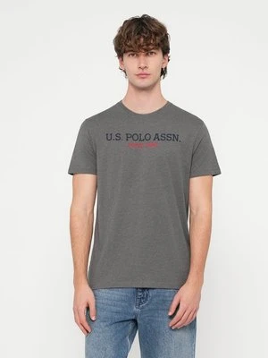 T-shirt z nadrukiem U.S. POLO ASSN. ciemnoszary