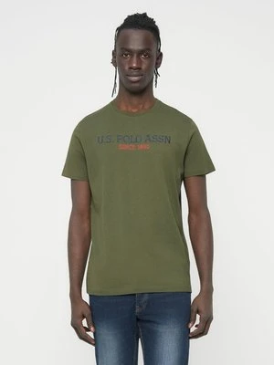 T-shirt z nadrukiem U.S. POLO ASSN. zielony