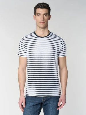 T-shirt z nadrukiem U.S. POLO ASSN. niebieski