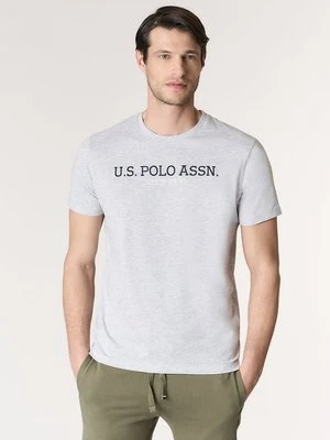 T-shirt z nadrukiem U.S. POLO ASSN. szary