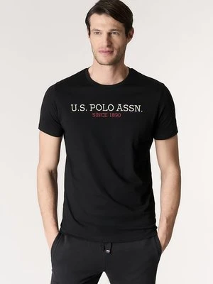 T-shirt z nadrukiem U.S. POLO ASSN. czarny