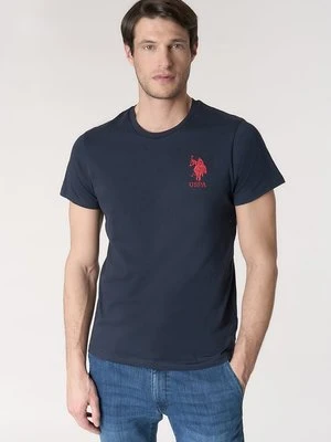 T-shirt z nadrukiem U.S. POLO ASSN. niebieski