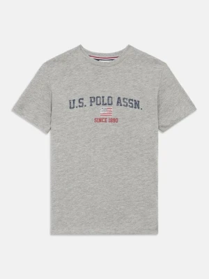 T-shirt z nadrukiem U.S. POLO ASSN. szary