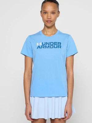 T-shirt z nadrukiem Under Armour jasnoniebieski