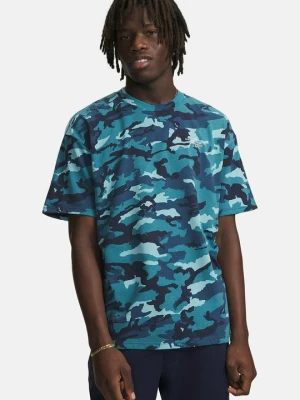 T-shirt z nadrukiem Under Armour niebieski