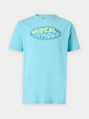 T-shirt z nadrukiem Under Armour niebieski