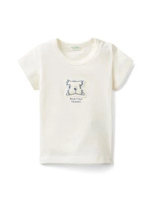 T-shirt z nadrukiem United Colors of Benetton