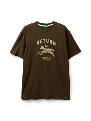 T-shirt z nadrukiem United Colors of Benetton
