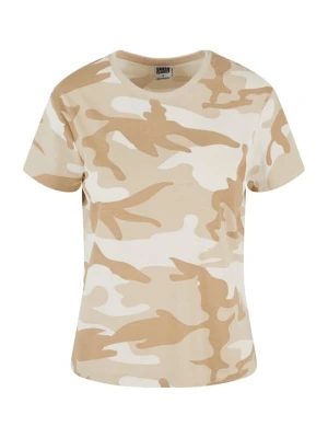 T-shirt z nadrukiem Urban Classics piaskowy