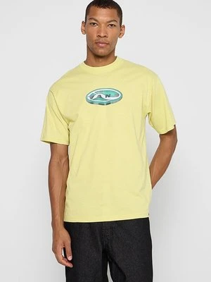 T-shirt z nadrukiem Vans żółty