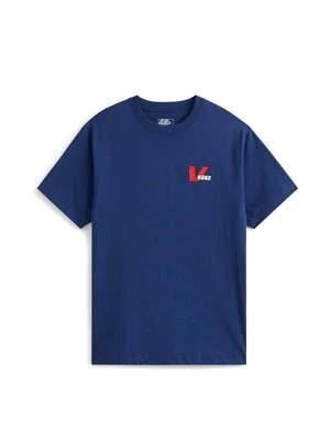 T-shirt z nadrukiem Vans niebieski