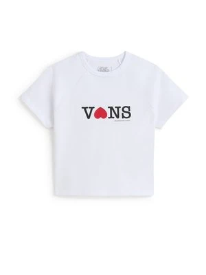 T-shirt z nadrukiem Vans biały