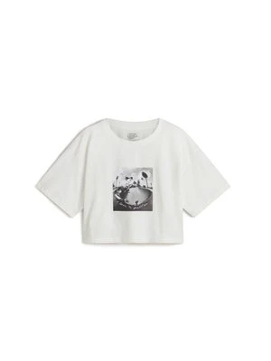 T-shirt z nadrukiem Vans biały