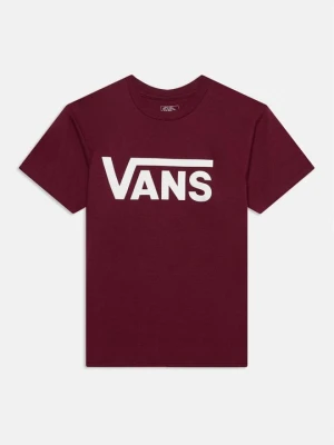 T-shirt z nadrukiem Vans brązowy