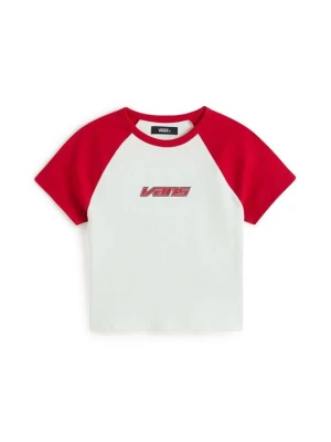 T-shirt z nadrukiem Vans ciemnoczerwony