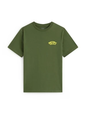 T-shirt z nadrukiem Vans ciemnozielony
