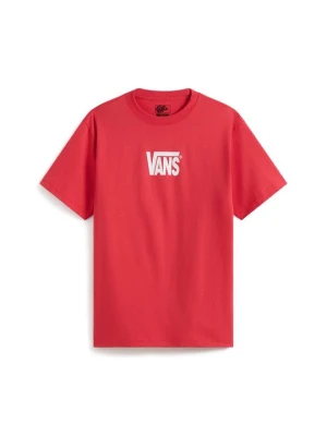 T-shirt z nadrukiem Vans czerwony