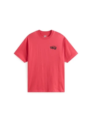 T-shirt z nadrukiem Vans czerwony