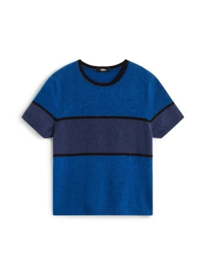 T-shirt z nadrukiem Vans granatowy