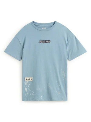 T-shirt z nadrukiem Vans jasnoniebieski